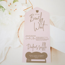 ミニマルでシンプルなモダンなリトルベアのベイビーシャワー