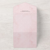 ミニマルでシンプルなモダンな象のベビーシャワー オールインワン招待状 (外側)