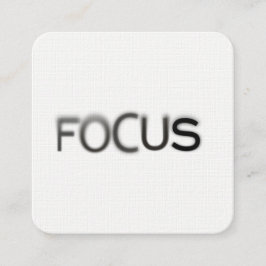 ミニマルでシンプルな焦点のカメラマンのタイポグラフィ スクエア名刺