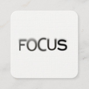 ミニマルでシンプルな焦点のカメラマンのタイポグラフィ スクエア名刺