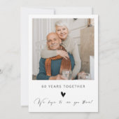 ミニマルでシンプルな結婚記念日 招待状 (裏面)