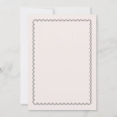 ミニマルでシンプルな scalloped 16歳の誕生日パーティー 招待状 (裏面)