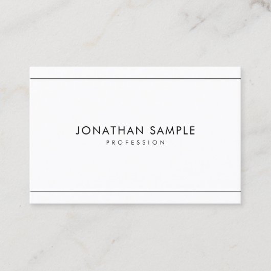 ミニマルでスタイリッシュでモダンな専門のトレンディー 名刺 (正面)