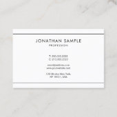 ミニマルでスタイリッシュでモダンな専門のトレンディー 名刺 (裏面)