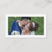 ミニマルでスタイリッシュで白い写真撮影の名刺 名刺 (裏面)