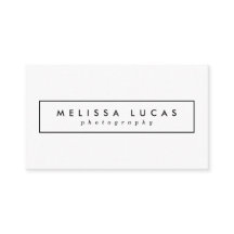 ミニマルでスタイリッシュで白い名刺