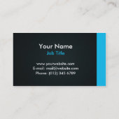 ミニマルでストライプな(青い)名刺 名刺 (裏面)