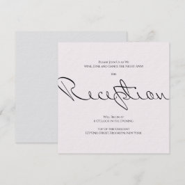 ミニマルでタイポグラフィックな楽しみとフォーマルなウェディング 招待状