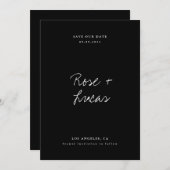 ミニマルでトレンディな結婚式の招待前案内 招待状 (正面/裏面)