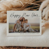 ミニマルでハッピーな新年のモダンスクリプトクリスマス シーズンカード