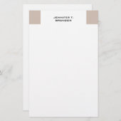 ミニマルでプレーンなモダンなプロフェッショナル 便箋 (正面/裏面)