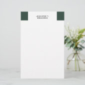 ミニマルでプレーンなモダンなプロフェッショナル 便箋 (スタンド正面)