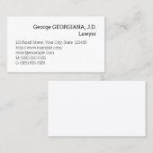 ミニマルでプレーンな弁護士の名刺 名刺 (正面/裏面)