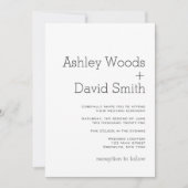 ミニマルでベーシックな必須の結婚式招待状 招待状 (正面)