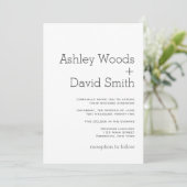 ミニマルでベーシックな必須の結婚式招待状 招待状 (スタンド正面)