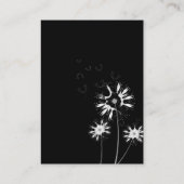 ミニマルでモダンで敏感な花のモノグラムの結婚式 エンクロージャーカード (裏面)