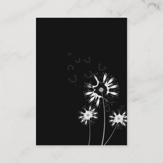 ミニマルでモダンで敏感な花のモノグラムの結婚式 エンクロージャーカード (裏面)