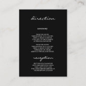 ミニマルでモダンで敏感な花のモノグラムの結婚式 エンクロージャーカード (正面)