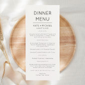 ミニマルでモダンなエレガントなメニューカード メニュー