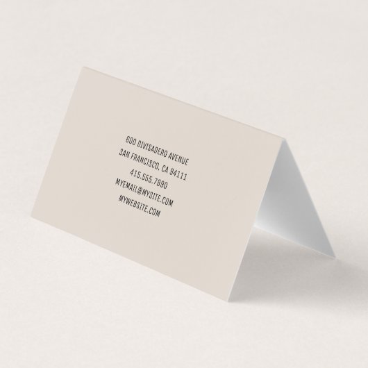 ミニマルでモダンなシンプル 名刺 (裏面)