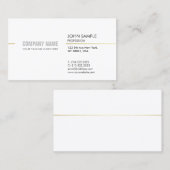 ミニマルでモダンな専門のエレガントな白 名刺 (正面/裏面)