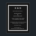 ミニマルでモダンな白黒結婚式 招待状<br><div class="desc">個人化なるか、またはカスタマイズべきあなたのため。 すべてのデフォルトの文字はあなた自身の言葉遣いと十分にカスタマイズまた文字のフォント、サイズ、及び色を変えることができます。</div>