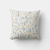 ミニマルで優しい カラフルなガーデン ワイルドフラワーズのナーセリー クッション (正面)