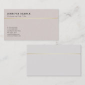 ミニマルで創造的で明白でエレガントでクラシックな色 名刺 (正面/裏面)