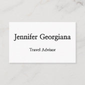 ミニマルで及びモダンな旅行顧問の名刺 名刺 (正面)