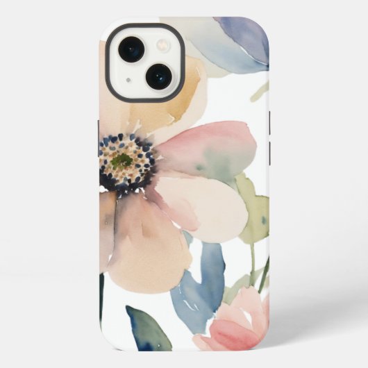 ミニマルで繊細な花 iPhoneケース (裏面)
