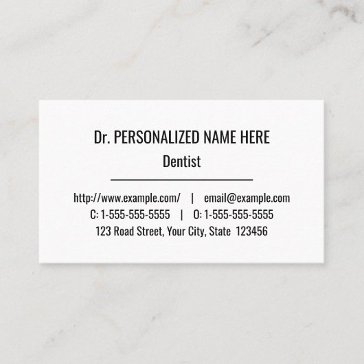 ミニマルで謙虚な名刺 名刺 (正面)