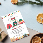 ミニマルで醜いセーターのクリスマスパーティー 招待状
