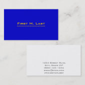 ミニマルで青い名刺 名刺 (正面/裏面)