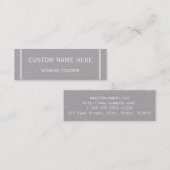 ミニマルで、シンプルでスペインのな先生の名刺 スキニー名刺 (正面/裏面)