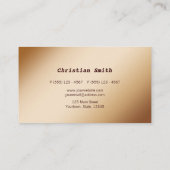 ミニマルで、モダンなベージュ名刺 名刺 (裏面)