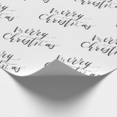 ミニマルで、モダンな書道、メリークリスマス ラッピングペーパー (角)