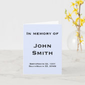 ミニマルで、悲しげな葬式か記念カード カード (黄色い花)