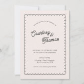 ミニマルとシンプルの縁ど招待 招待状 (正面)