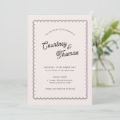 ミニマルとシンプルの縁ど招待 招待状 (スタンド正面)