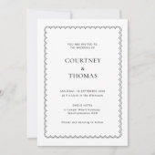 ミニマルとシンプルの縁ど招待 招待状 (正面)