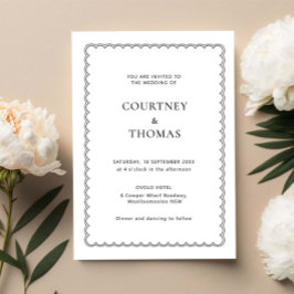 ミニマルとシンプルの縁ど招待 招待状