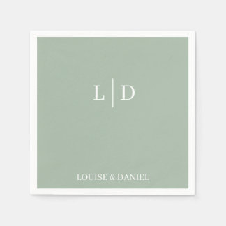 ミニマルとシンプルパーソナライズされたの結婚ナプキン スタンダードカクテルナプキン