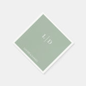 ミニマルとシンプルパーソナライズされたの結婚ナプキン スタンダードカクテルナプキン (角)