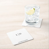 ミニマルとシンプルパーソナライズされた スクエアペーパーコースター (インサイチュ)