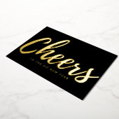 ミニマルなお正月の写真 箔シーズンカード (回転した状態)