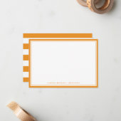 ミニマルなにんじんの平らなメッセージカード ノートカード (正面/裏面インサイチュ)