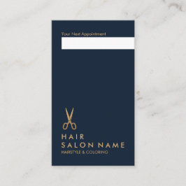 ミニマルなはさみの美容師の垂直アポイントメント 名刺