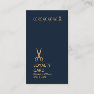 ミニマルなはさみの美容師の垂直LoyaltyCard 名刺