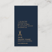 ミニマルなはさみの美容師の垂直LoyaltyCard 名刺 (裏面)