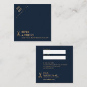 ミニマルなはさみの美容師の正方形の紹介カード スクエア名刺 (正面/裏面)